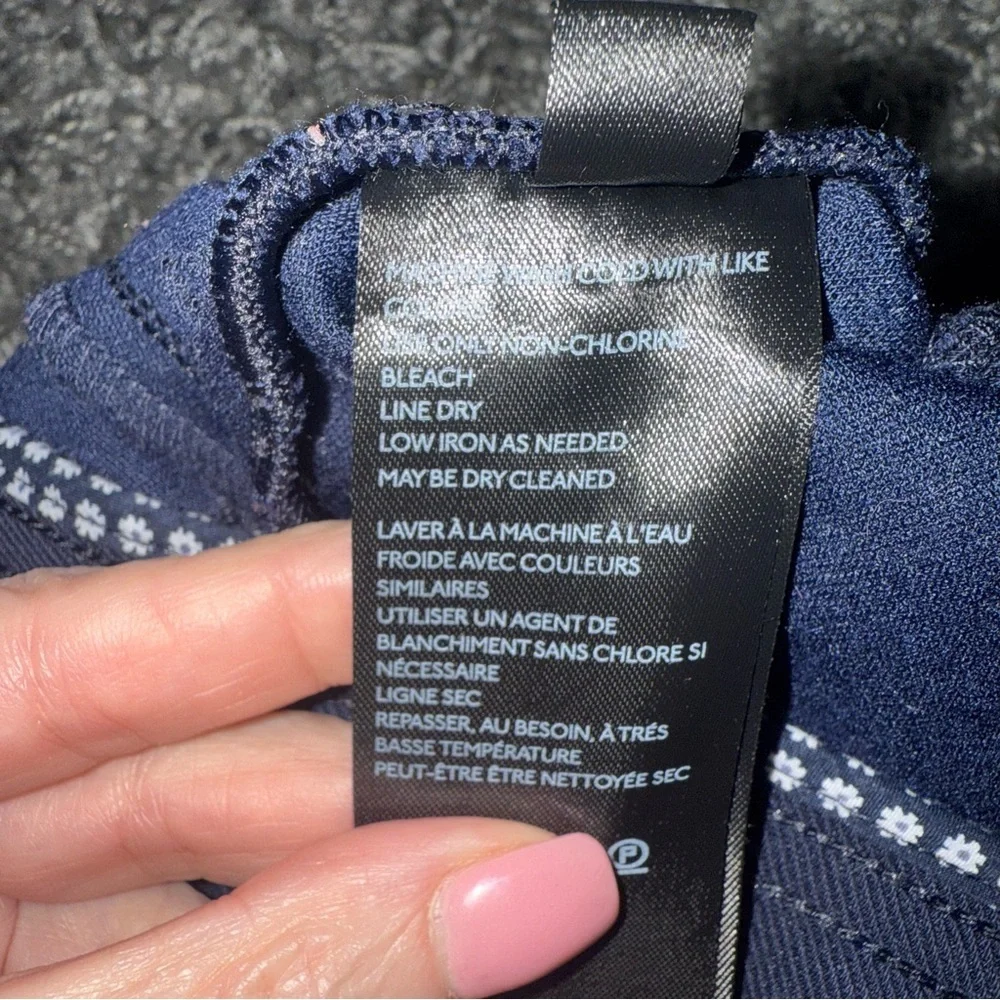 New by Anthropologie Bryson Tapered Pant Trouser Navy Blue Size 4 Office ANTHRO - Picture 9 of 10